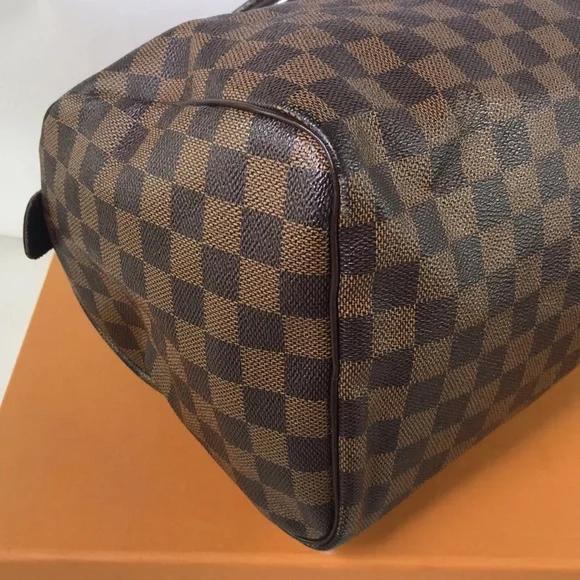Speedy 30 damier ebene Louis Vuitton - Picture 5 of 15